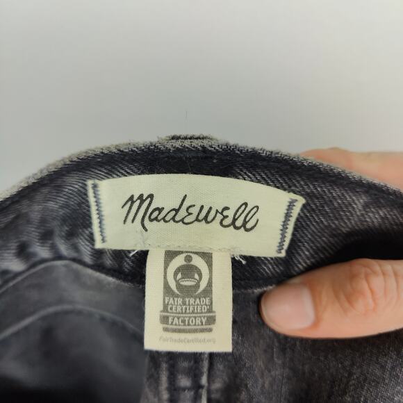Madewell Baggy Straight Jeans Womens 26 Charcoal Cavell Wash Ripped Edition Y2K - Picture 7 of 10